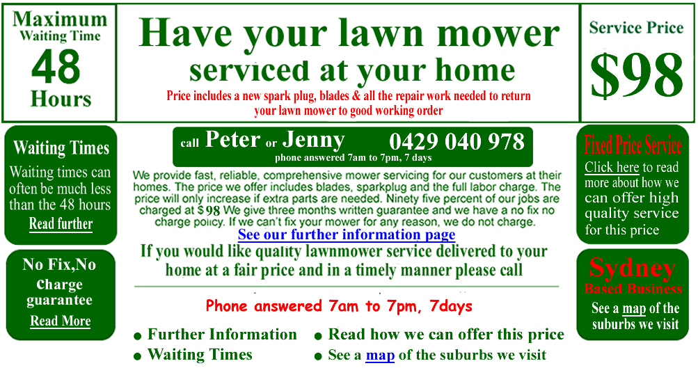 Lawn mower repairs, mobile mower repairs, mobile mower ...